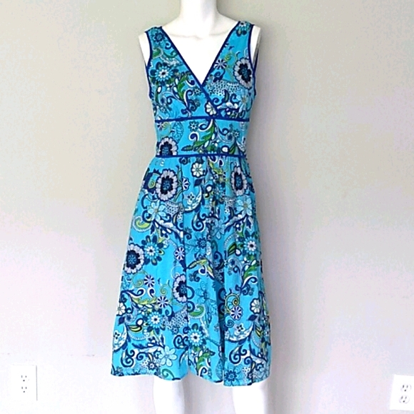 George Dresses & Skirts - 💙 George Blue Multicolor Paisley Dress. Size 6
